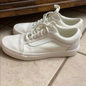 White Old Skool Vans